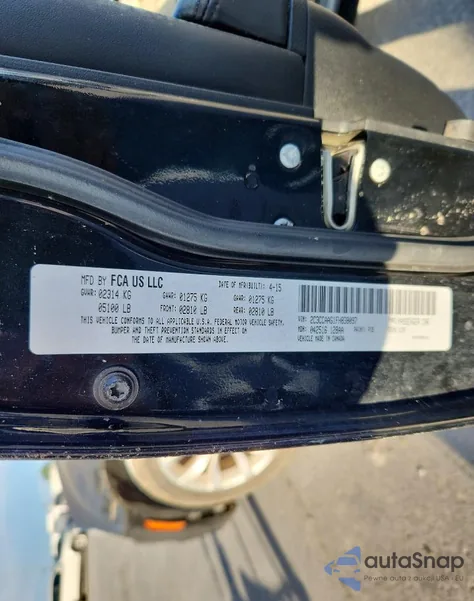 2015 Chrysler 300 Limited from USA, damaged, VIN 2C3CCAAG1FH838097